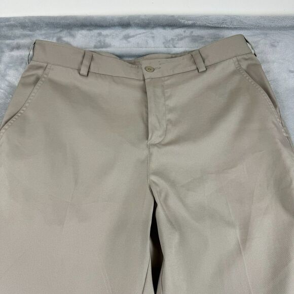 Nike Golf Pants Mens 34x31 Khaki Dri-FIT Training Stretch Wide Leg Lightweight - Picture 1 of 15